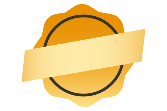 Review: Certificate Badge Template. Golden Round