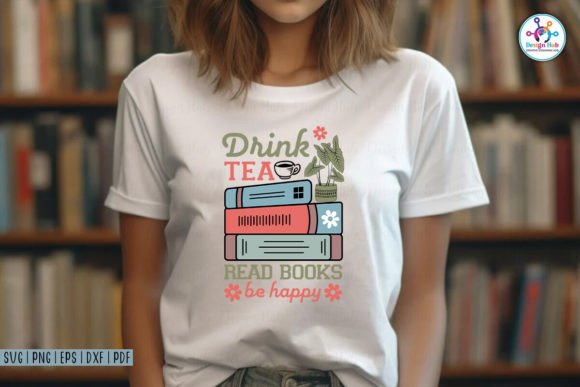 Review: Drink Tea Read Books Be Happy SVG for Embroidery