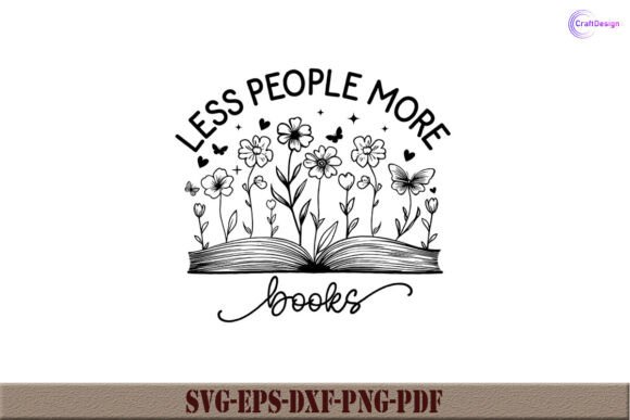 Review: Less People More Books Shirt SVG for Embroidery