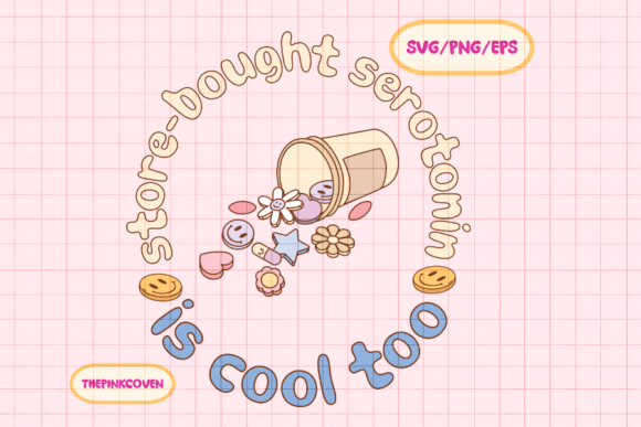 Review: Store-bought Serotonin SVG PNG for Embroidery