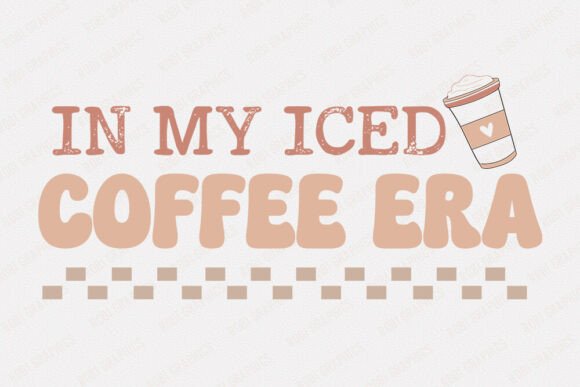 Reviewing In My Iced Coffee Era - Retro SVG for Embroidery